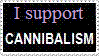 stamp that reads 'I Support Cannibalism